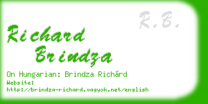 richard brindza business card
